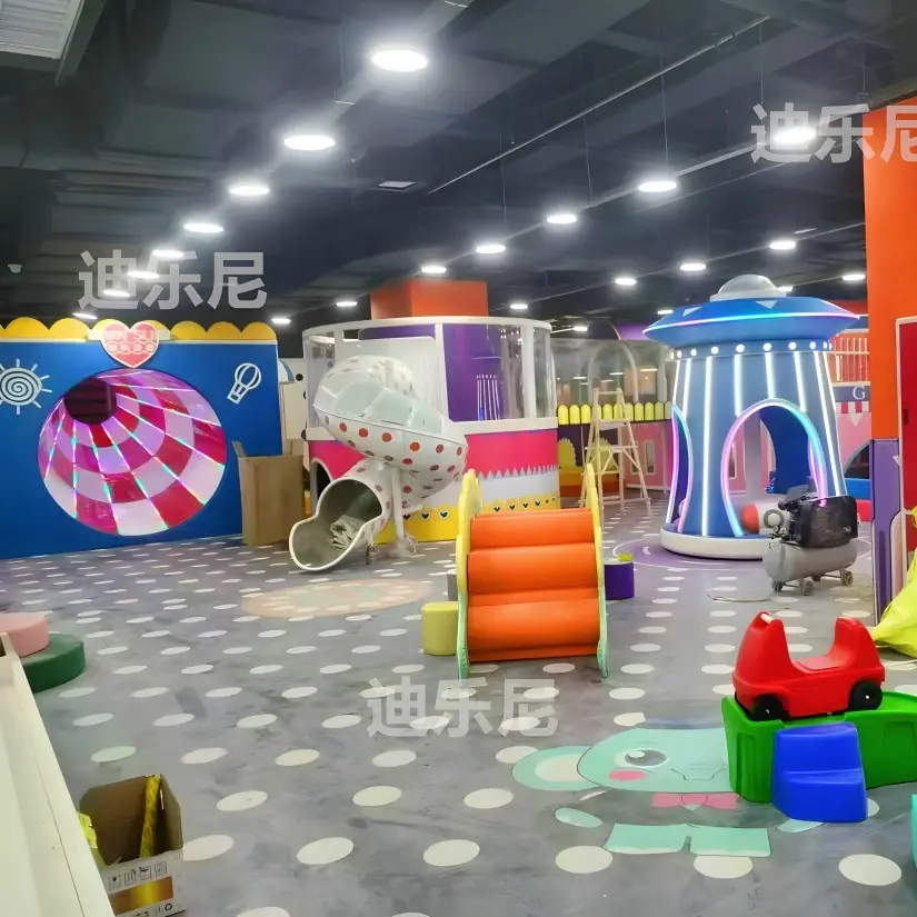 Brazilian customer's indoor children's playground equipment installation completed
