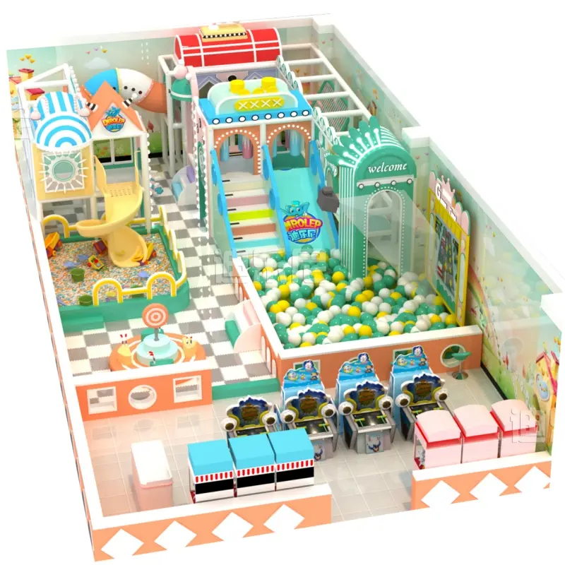 Colorful indoor children's playground equipment